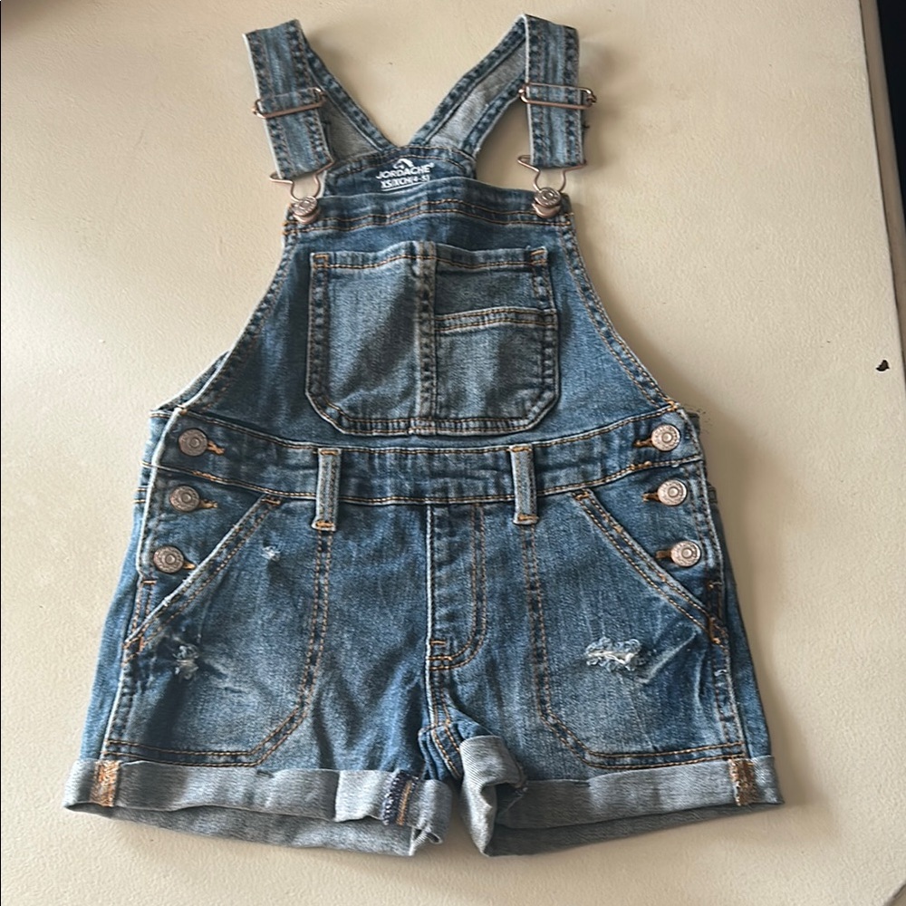 Jordache Blue Denim Overalls Shortalls for Kids, size 4-5